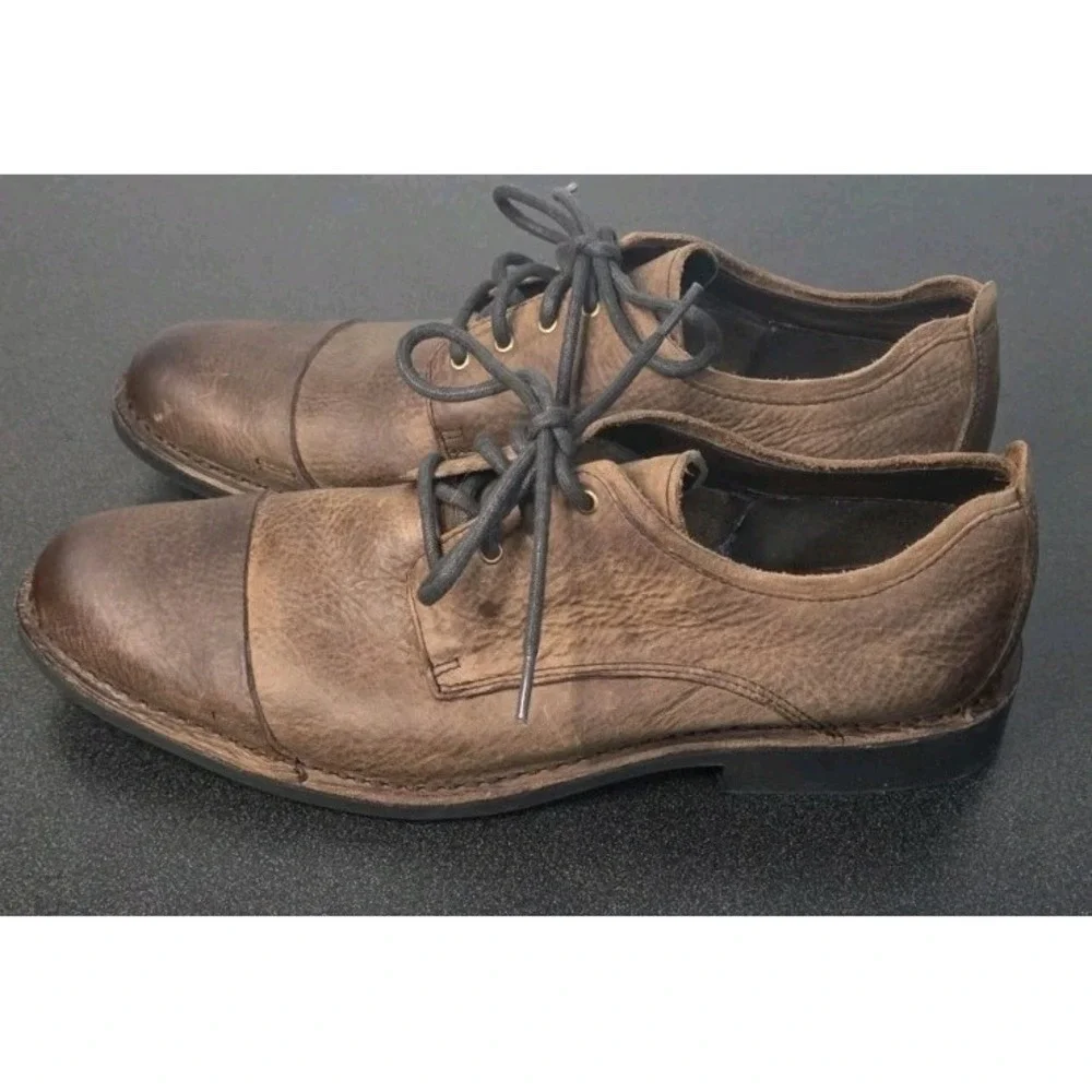 Cole Haan NIKEAIR 13M‎ Pebble Leather Lace Up Oxford Shoes Loafer Brown Career